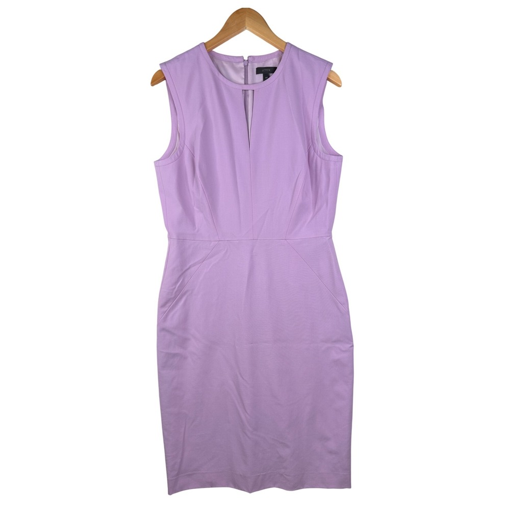 J.‎ Crew Wool Blend Sheath Sleeveless Dress size 12T Light Purple/Lavender